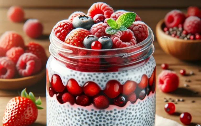 Budín de Chía y Frutos Rojos