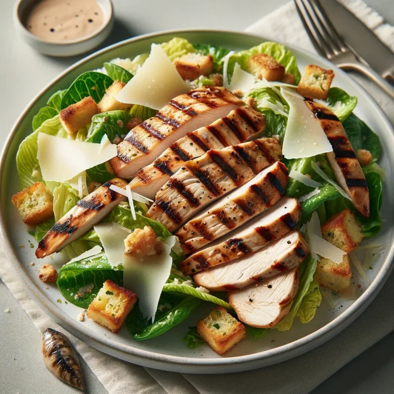 La Ensalada César con Pollo a la Parrilla es una variante deliciosa y completa de la clásica Ensalada César