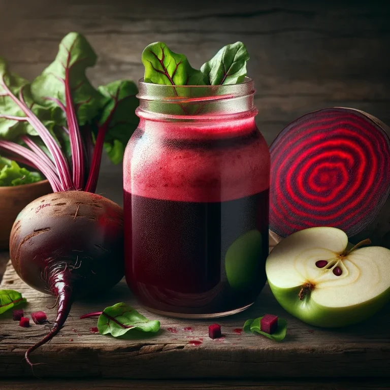 El jugo de remolacha y manzana es una opción excelente para aquellos que buscan un impulso de vitalidad y antioxidantes