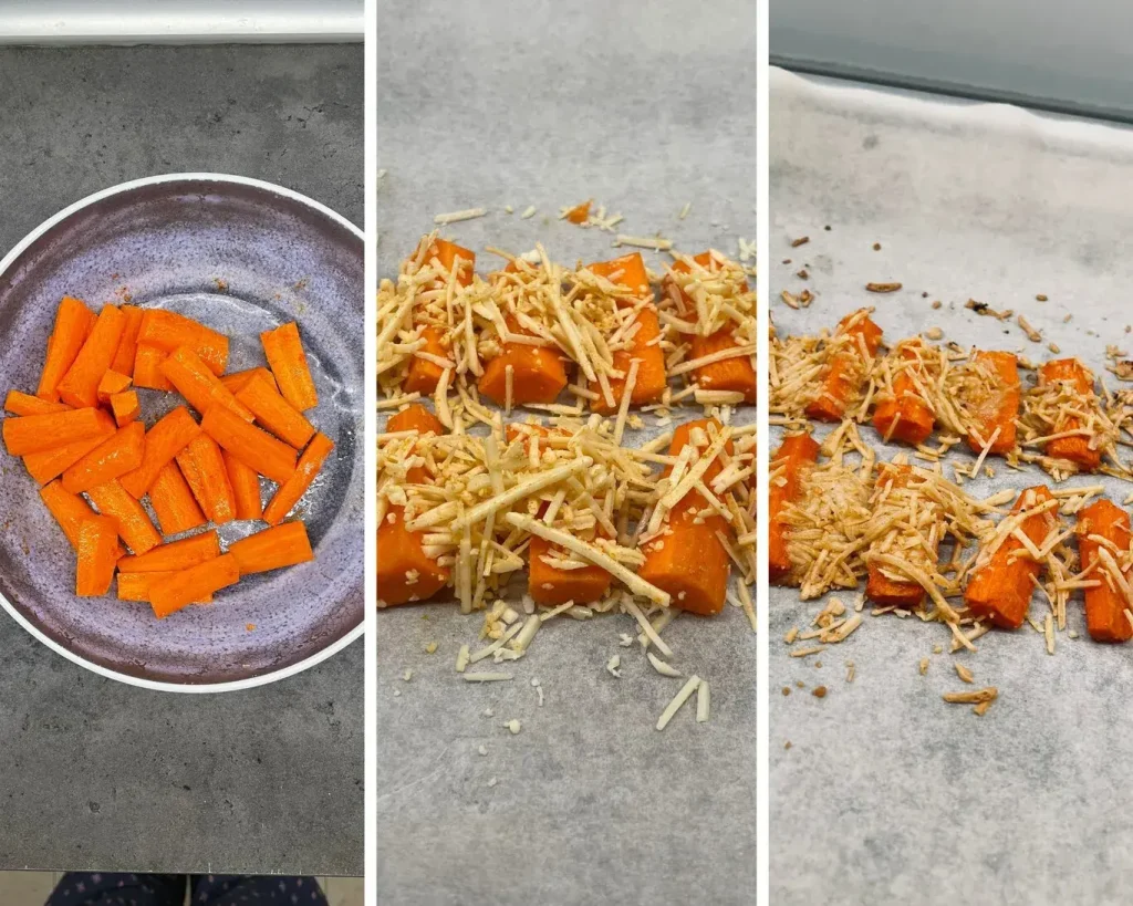 recetas vegetarianas Zanahorias a la Mozzarella