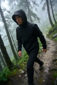 Chaqueta impermeable con capucha CMP para trekking bajo lluvia