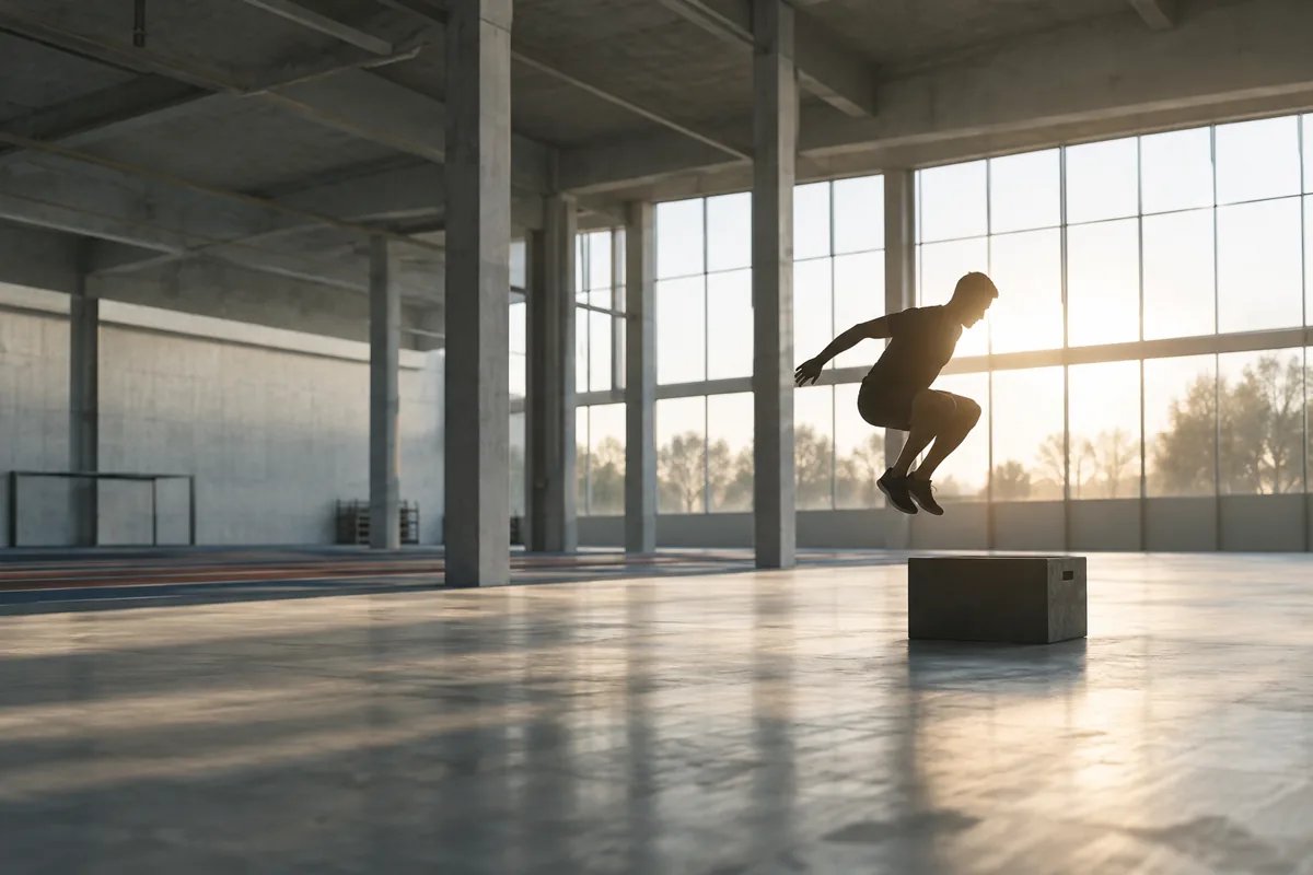 Entrenamiento complejo para deportistas: mejora salto, agilidad y sprint frente a la fuerza tradicional, según un metaanálisis Entrenamiento complejo para deportistas en una escena editorial genérica