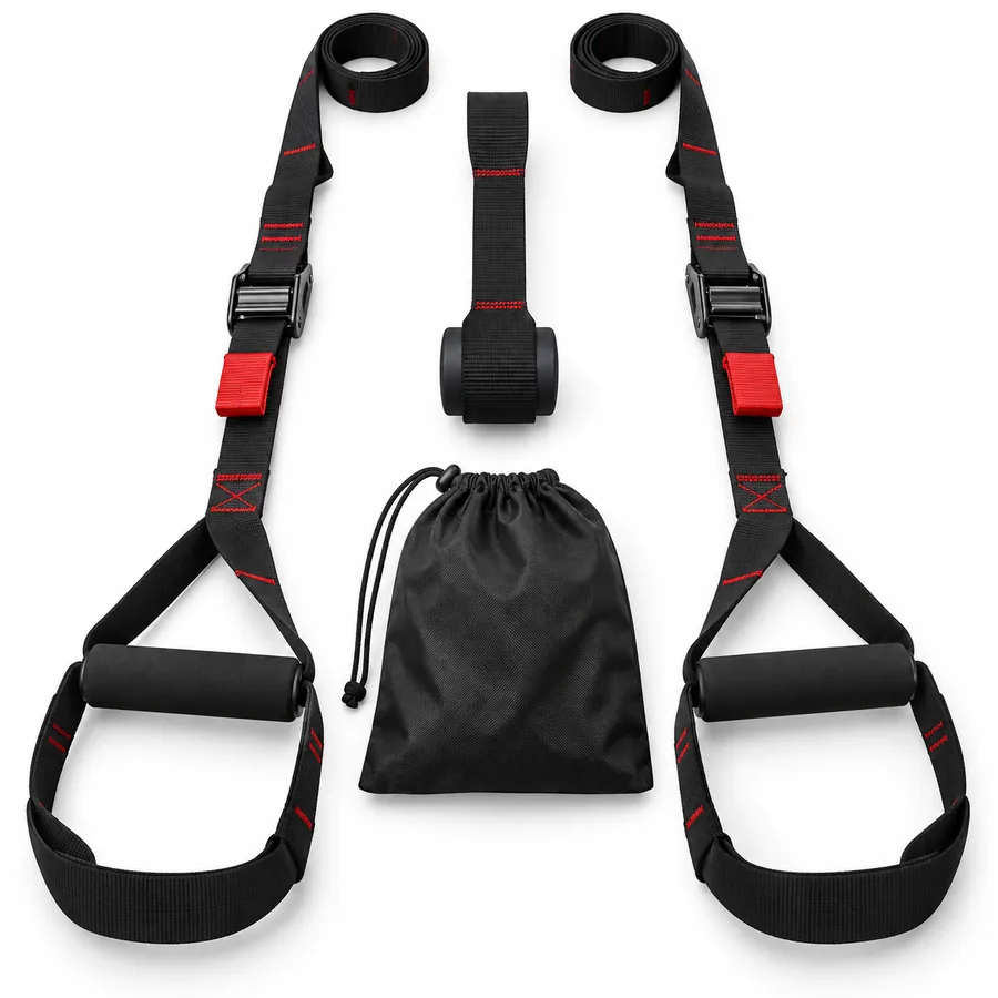 GymBeam sistema de entrenamiento en suspensión recreación IA