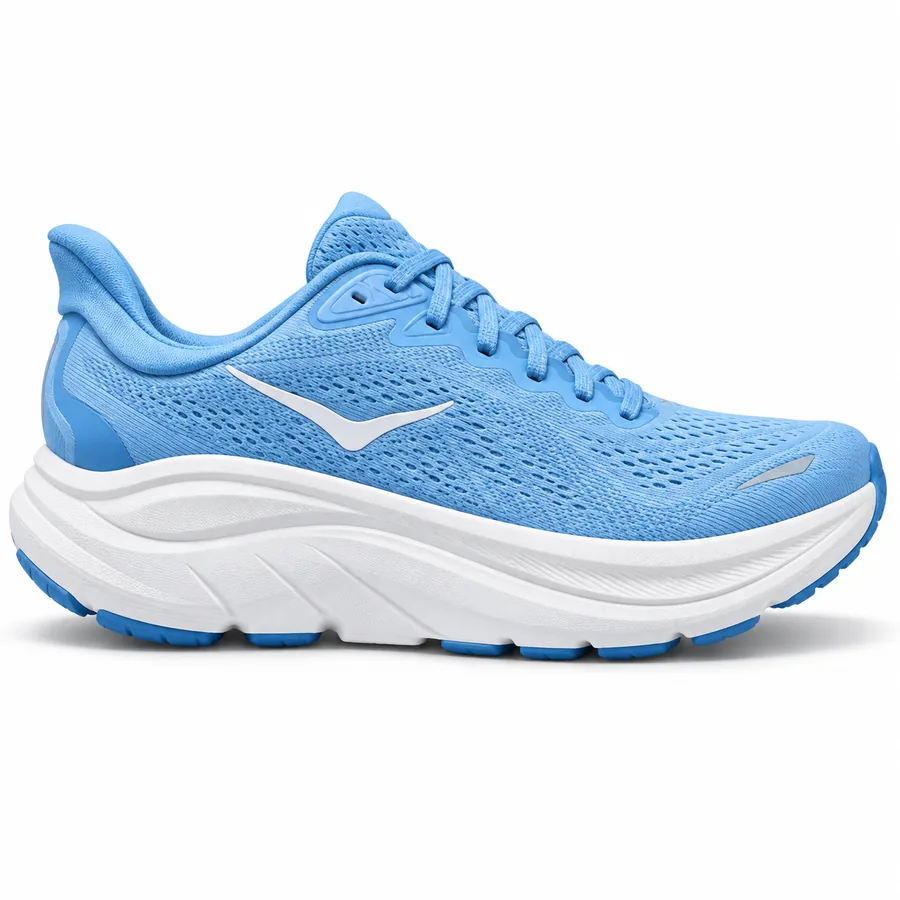 HOKA Clifton 10 zapatilla de running azul recreación IA