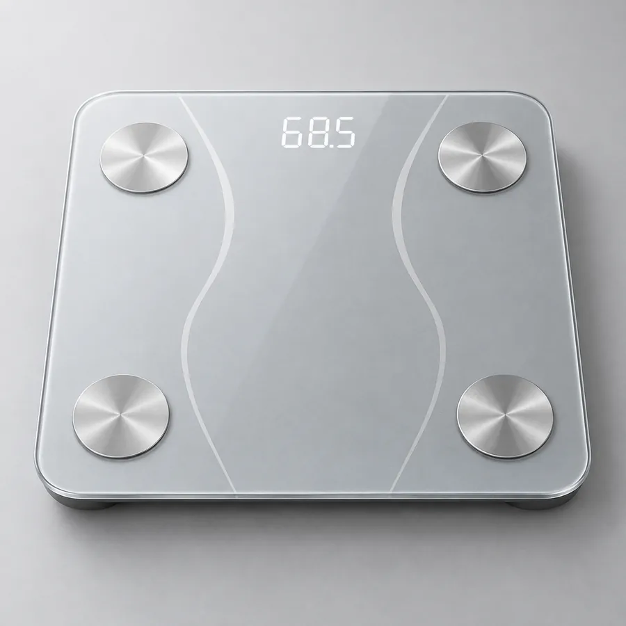 Vitafit VT7018 báscula inteligente plateada recreación IA