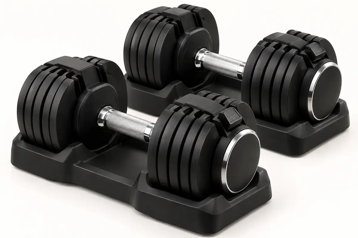 BRAINGAIN mancuernas ajustables 24 kg recreación IA