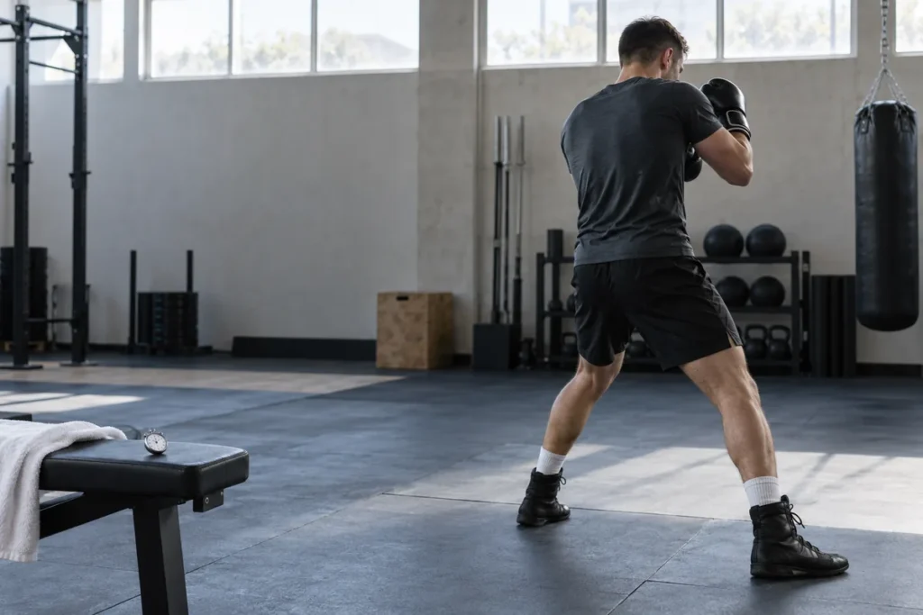 Cafeína en boxeadores: entrenamiento en gimnasio de boxeo