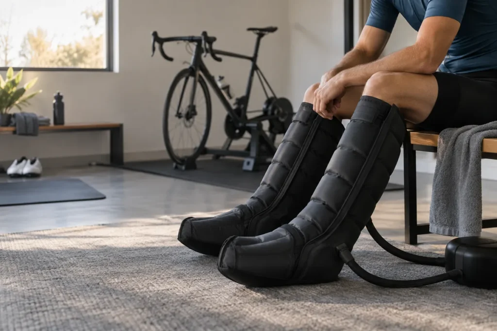 Compresión neumática en ciclistas: recuperación tras entrenar