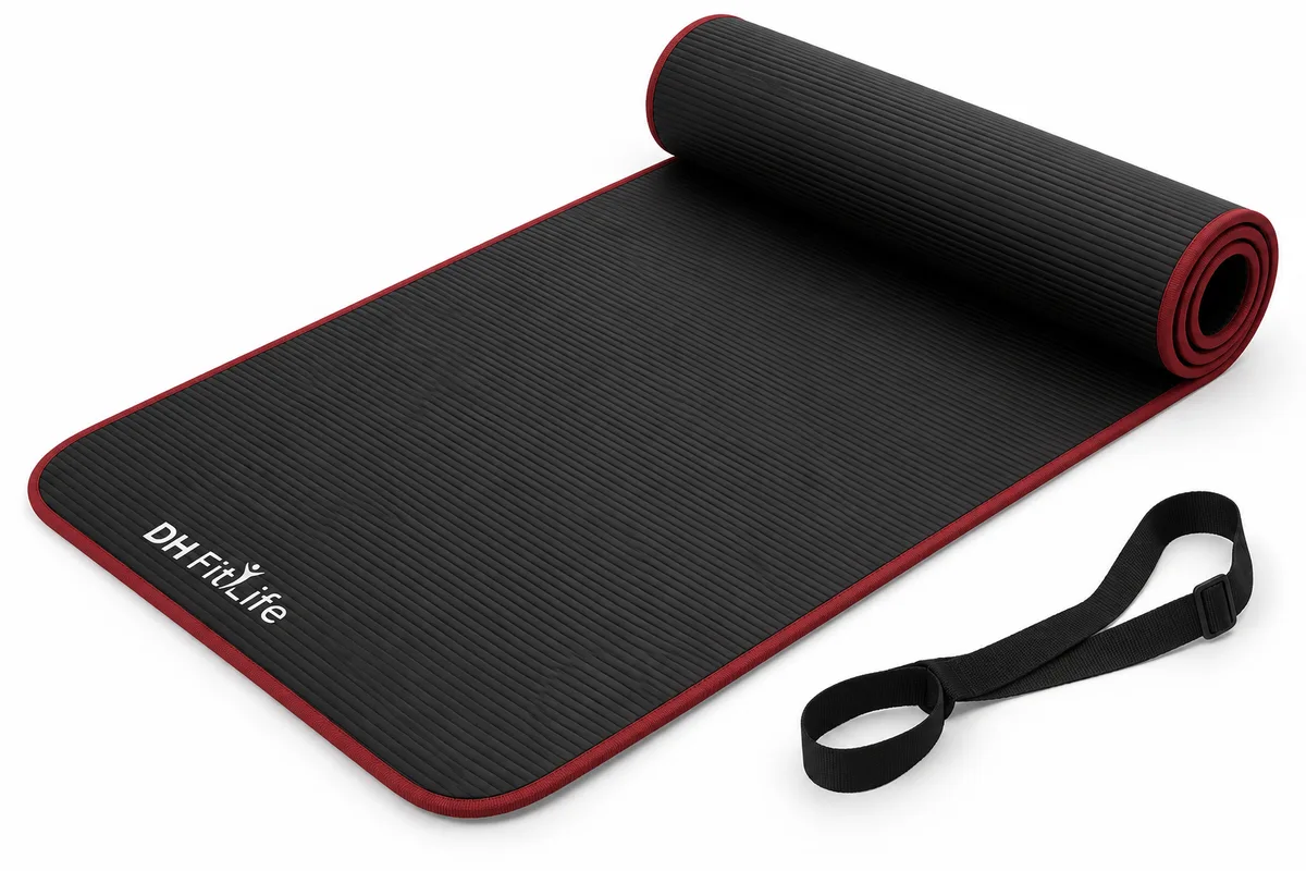DH FitLife NBR negra 10 mm esterilla de fitness recreación IA