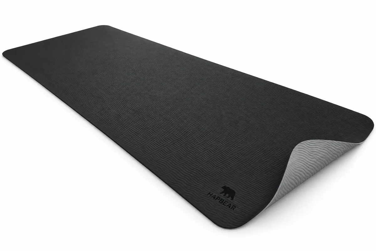 HAPBEAR TPE Black Gray 183 x 91 cm esterilla ancha recreación IA