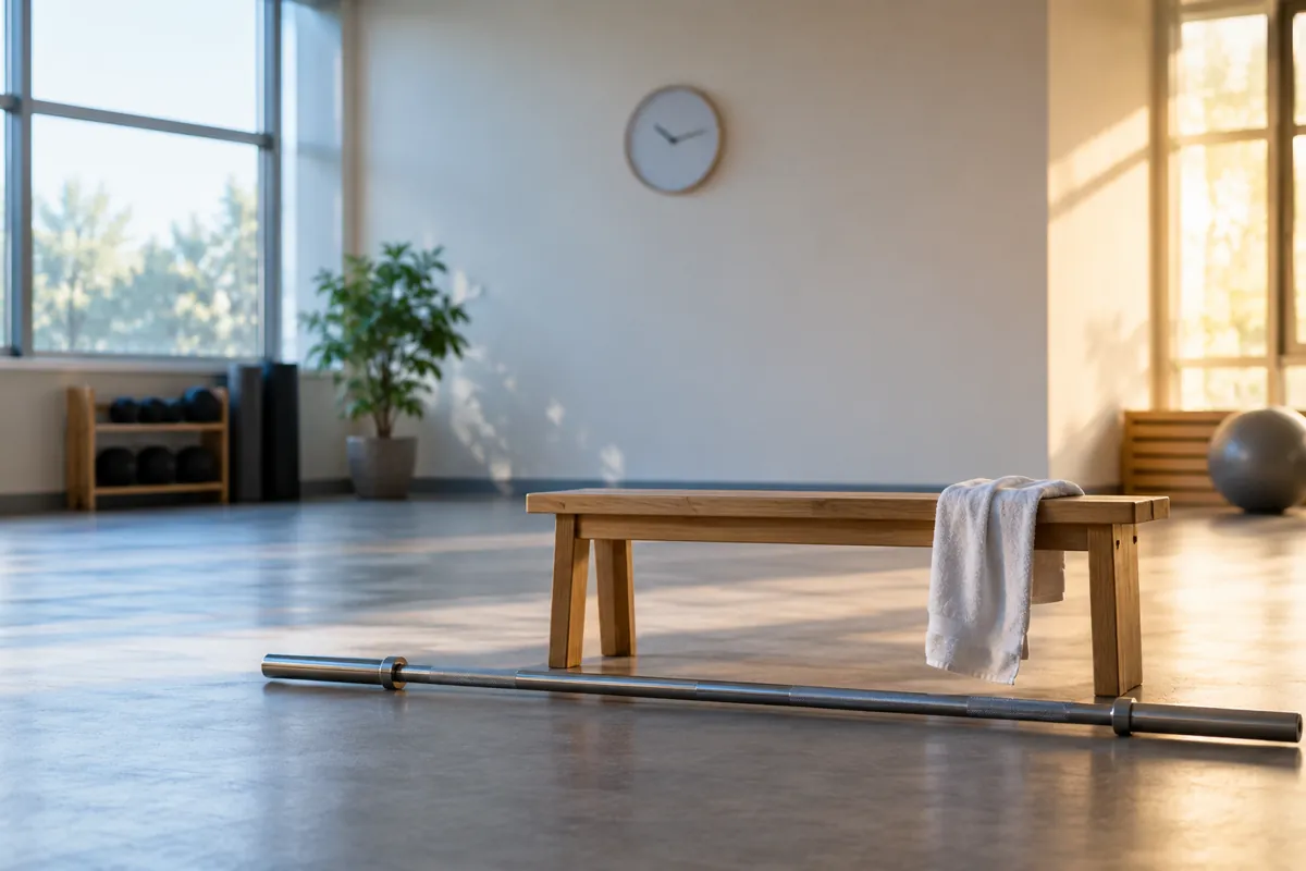 Sala sin marcas para mejor hora para entrenar fuerza en mayores